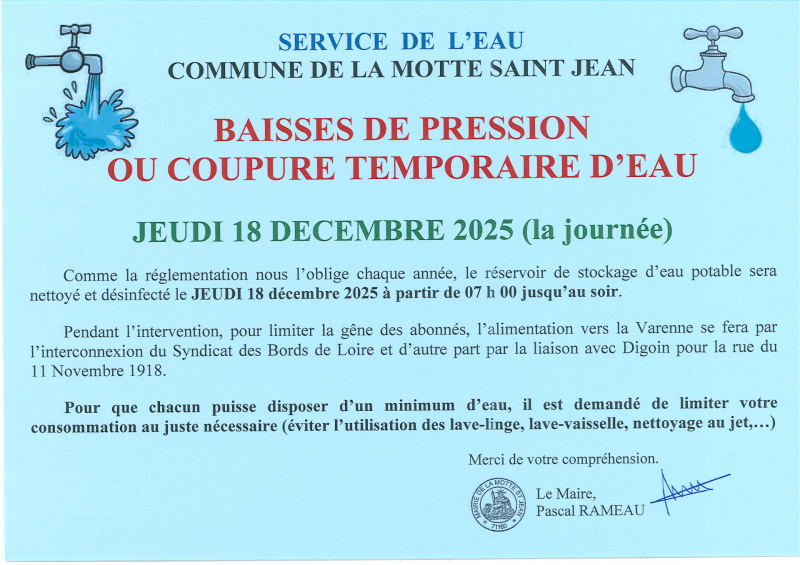 affiche nettoyage reservoir