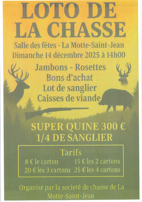 affiche loto chasse